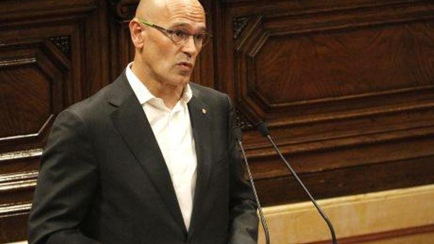 Romeva durant el ple d&#039;ahir al Parlament