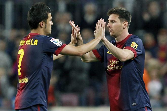 David Villa sobre Messi: "En el Barça marqué 49 goles y casi todos salieron de sus botas"