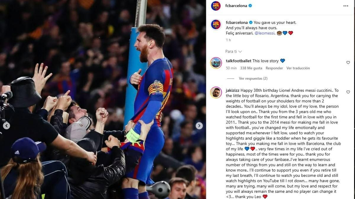 برشلونة يهنئ ميسي بعيد ميلاده الثامن والثلاثين برسالة مؤثرة