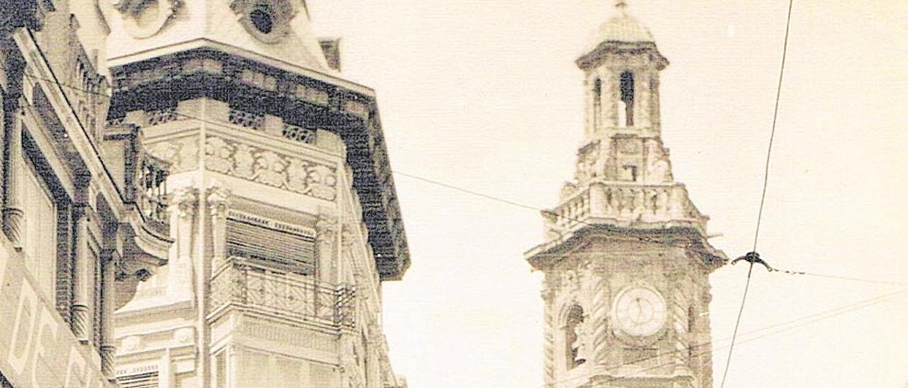 Calle de la Paz, en València, sobre 1920.