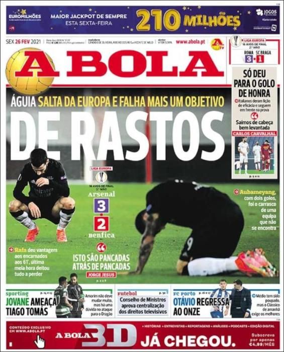 Portada A BOLA viernes 26 febrero 2021