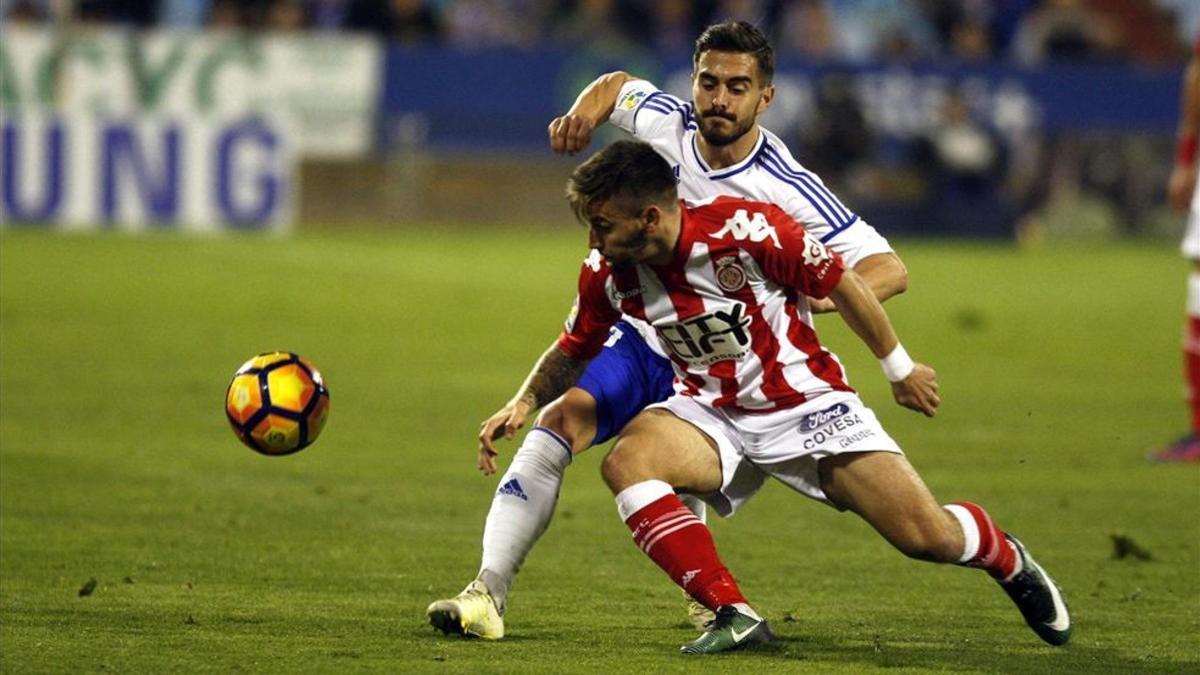 El Zaragoza-Girona de la primera vuelta acabó con victoria catalana por 0-2