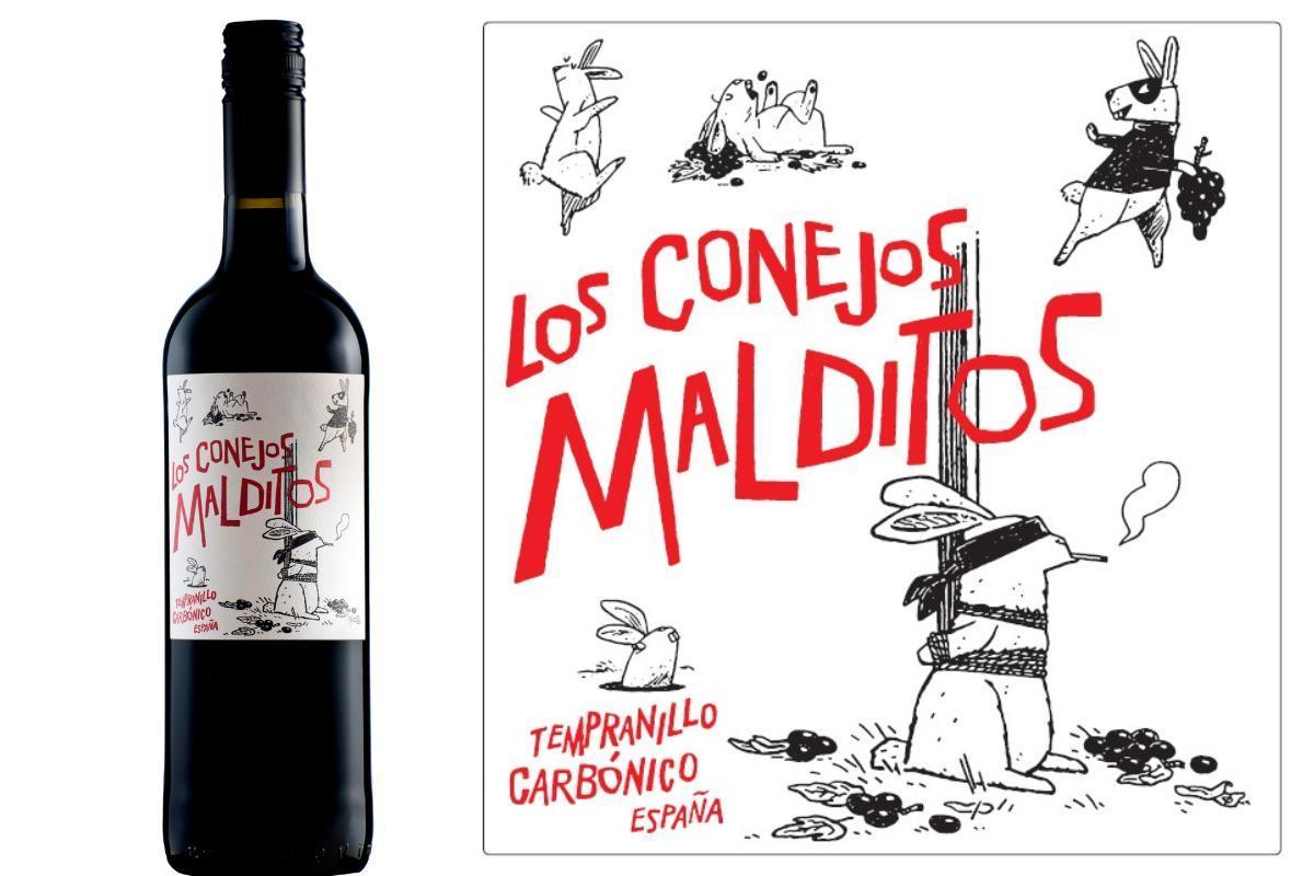 La botella de 'Los conejos malditos' y su original etiqueta
