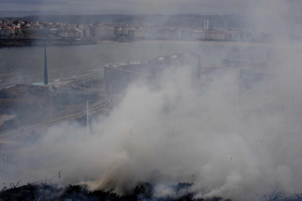 Incendio forestal en Os Rosales