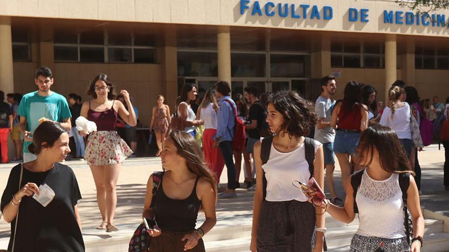 Alumnos de la facultad de Medicina de la Universidad de Málaga.