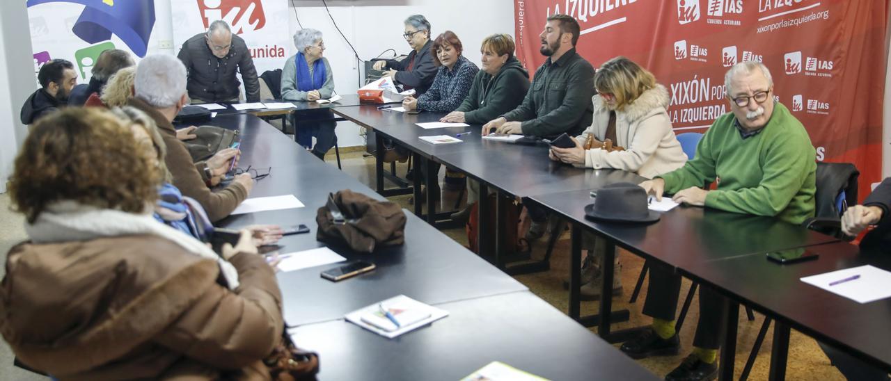 Reunión de la coordinadora general de Izquierda Unida, hace dos días.