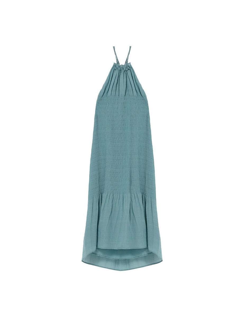 Cuello halter: vestido midi