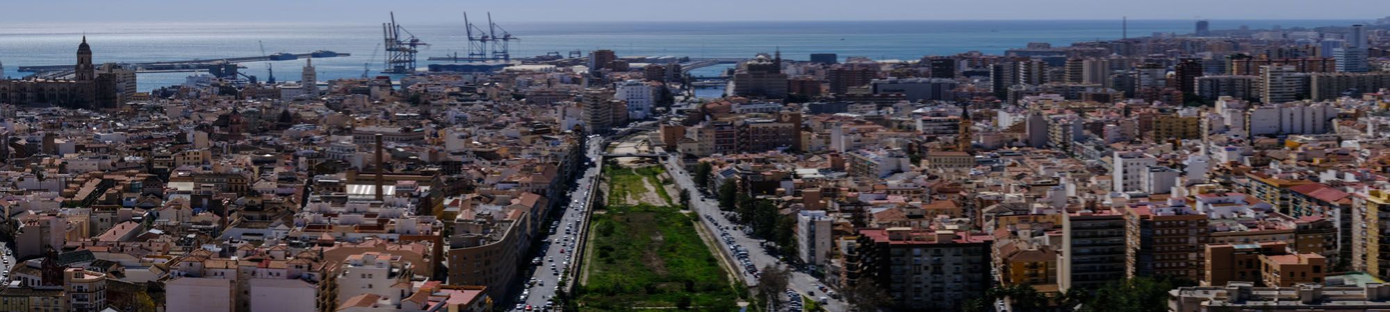 Vistas de Málaga desde las torres de Martiricos.