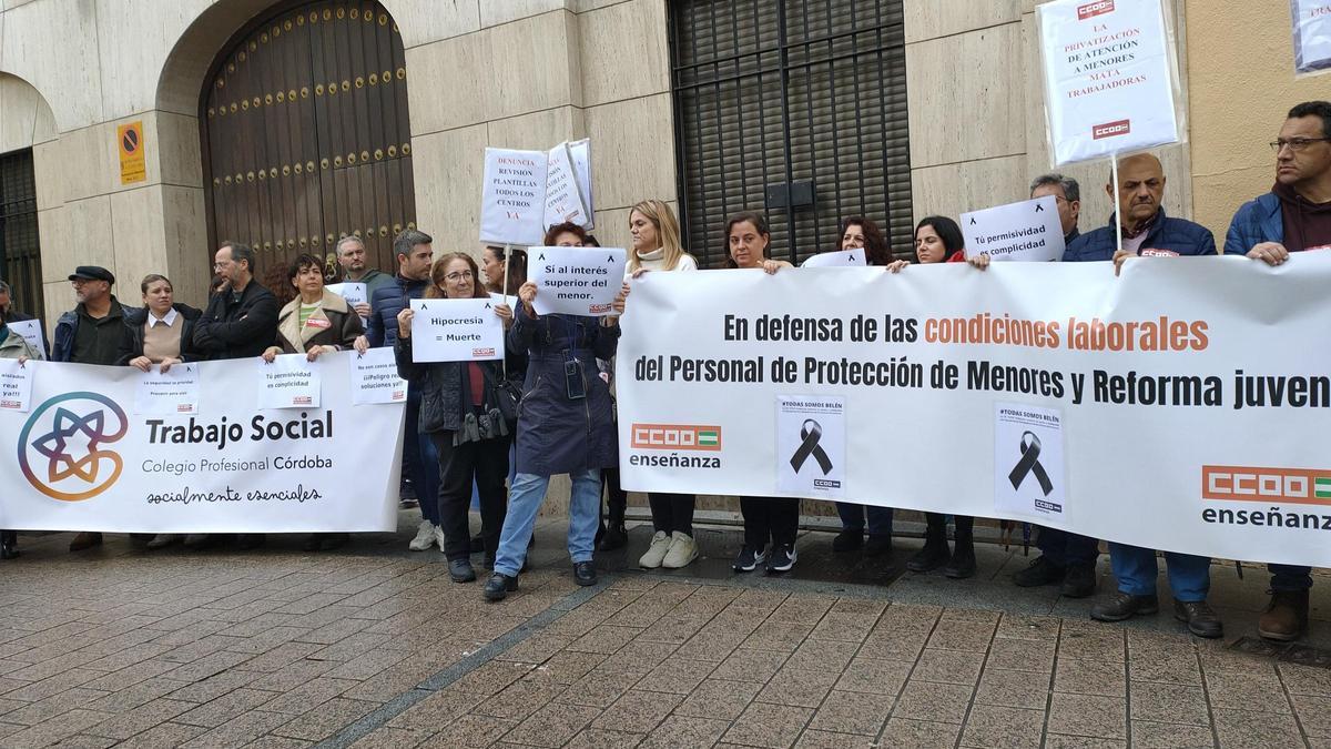 Imagen de la protesta de CCOO.