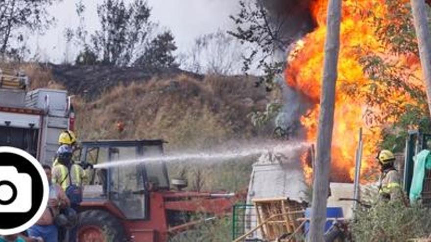 L&#039;incendi més virulent de l&#039;estiu a Girona, en imatges