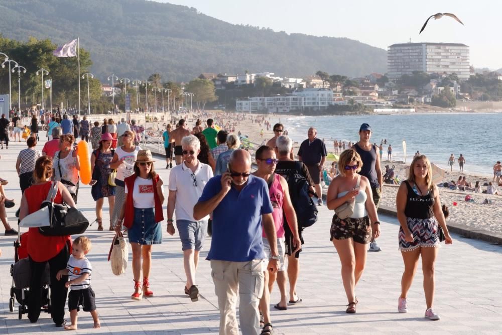 Final del verano a 30 grados en las Rías Baixas