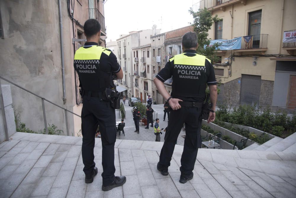 Batuda policial a Manresa