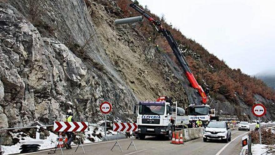 Ahir es va instal·lar una malla al punt del despreniment