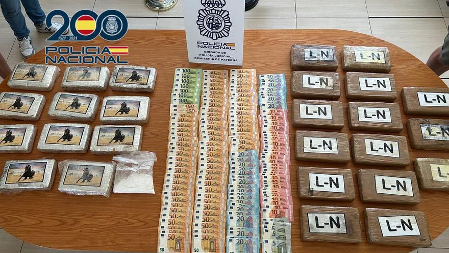 Siete detenidos y 26 kilos de cocaína intervenidos en una operación antidroga en Valencia