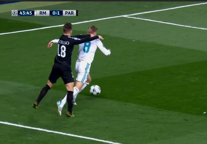 1/8 Champions 2018 (vs PSG): Dudoso penalti de Lo Celso sobre Kroos en la ida