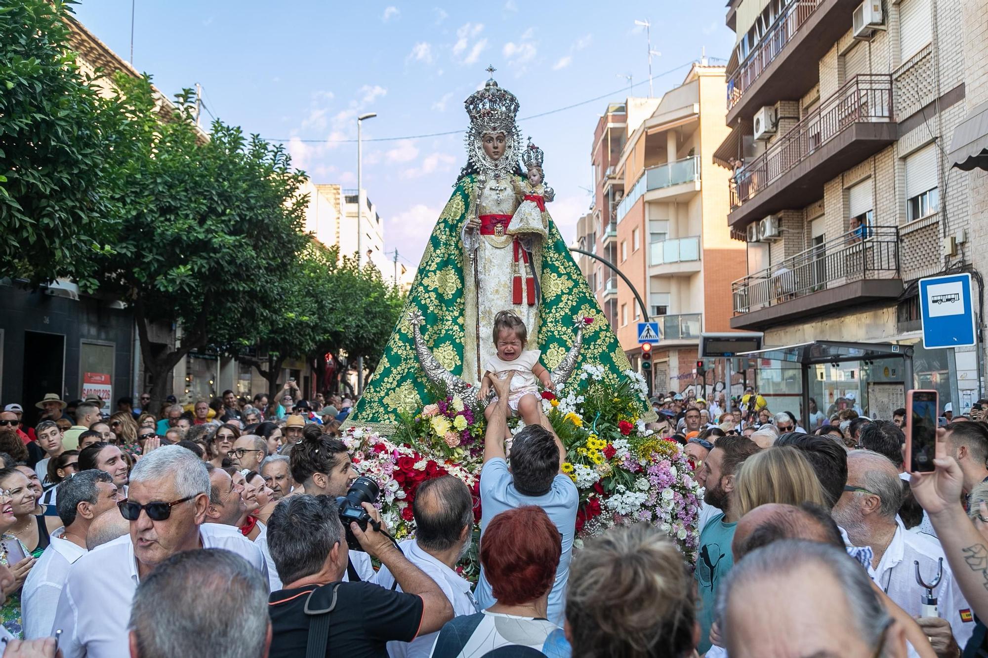 La llegada de la 'Morenica' a Algezares en imágenes