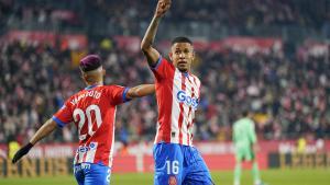 Savinho celebrando su gol ante el Atlético de Madrid