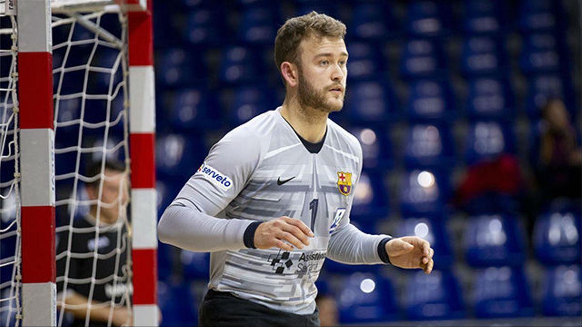 Pérez de Vargas con la camiseta del Barça
