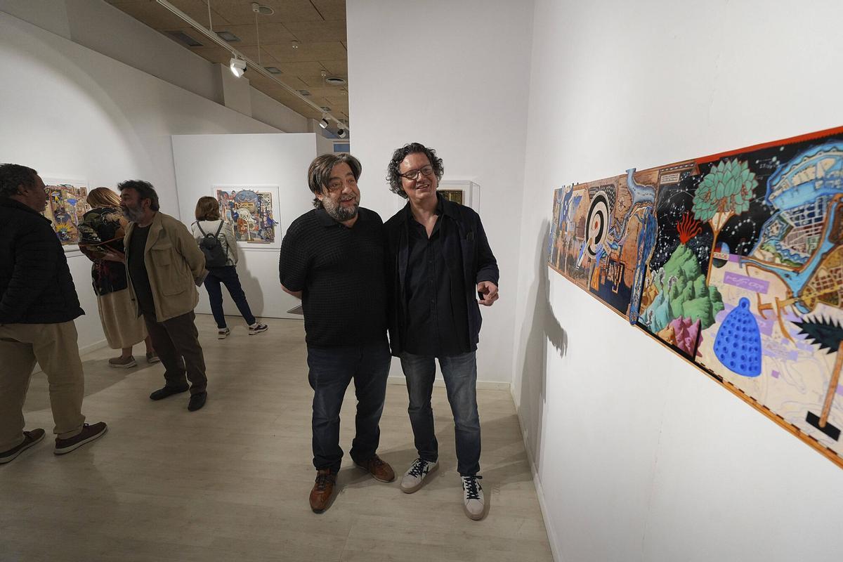 Les imatges de la presentació de l'exposició ed Manel Bayo i Evdokim Perevalsky, a la Fundació Valvi