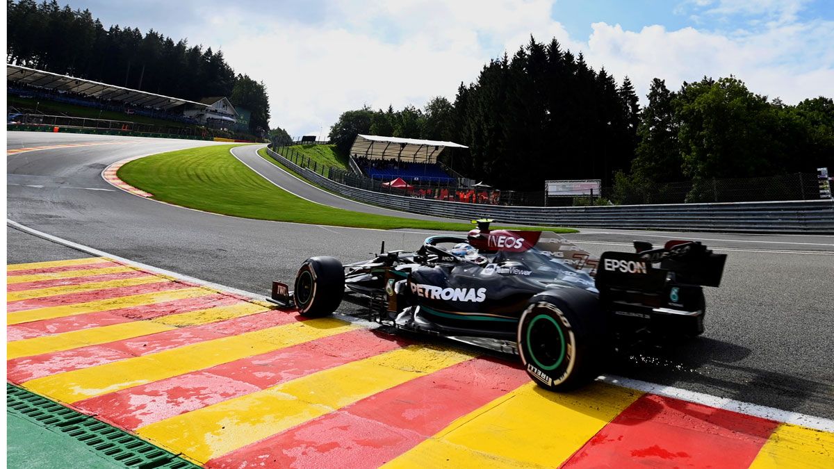 Bottas, en la primera tanda de ensayos en Bélgica