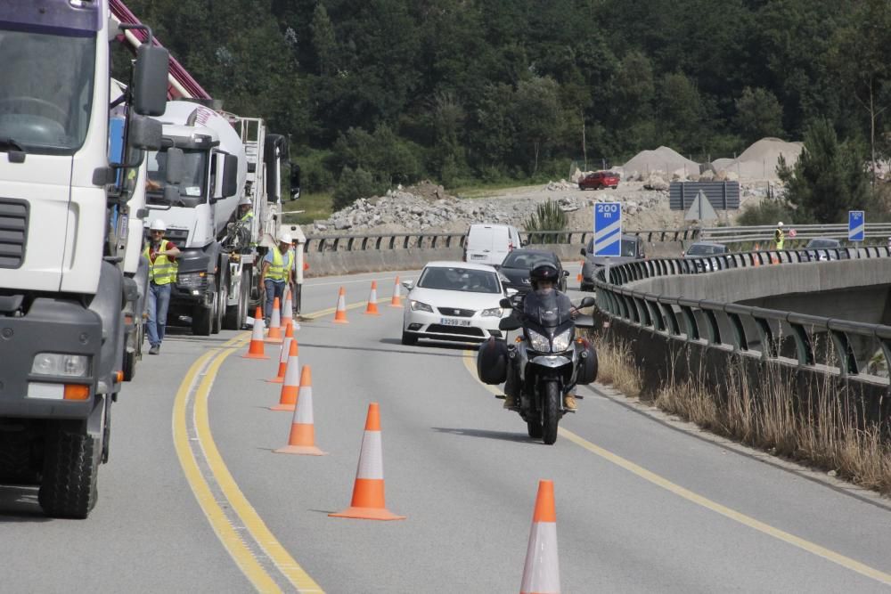 Autovía do Morrazo | Los pilares del viaducto de A Fraga escalan al cielo