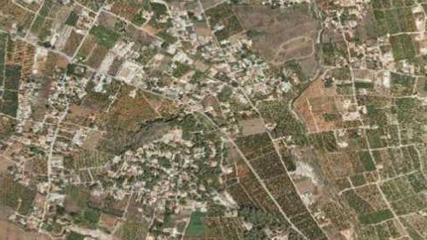 Imagen aérea de la Safor, donde se han intensificado las labores de detección de viviendas ilegales durante los últimos años.