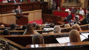 Artur Mas, durant una de les seves intervencions al Parlament, aquest dijous.