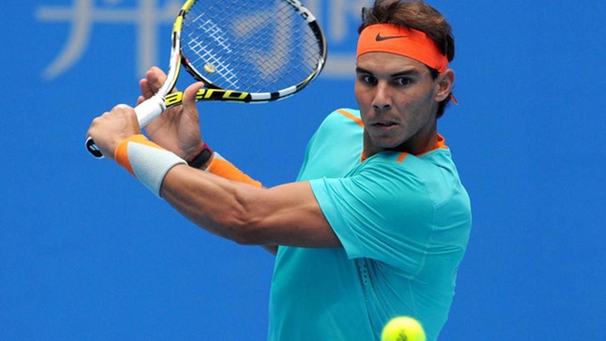 Rafa Nadal, en una acción del partido