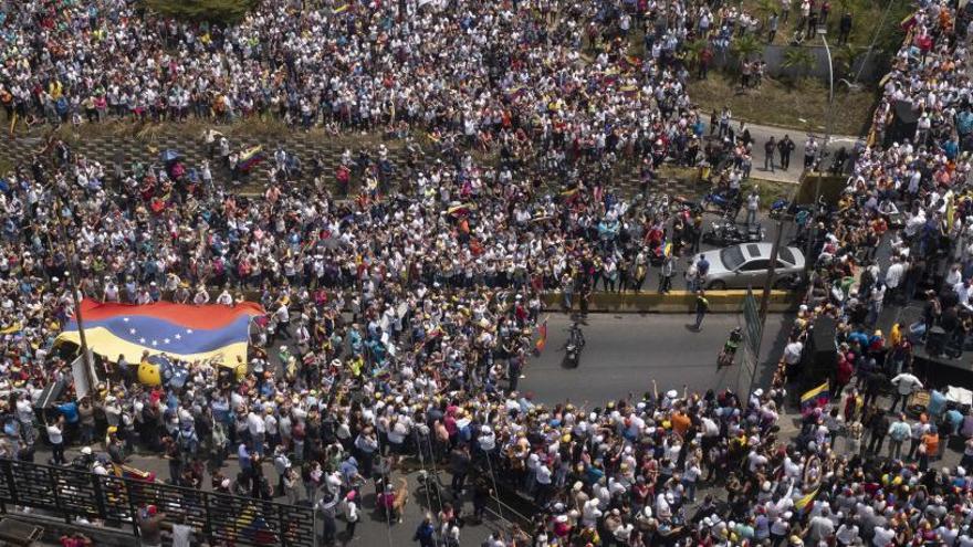 Protesta de la oposición venezolana