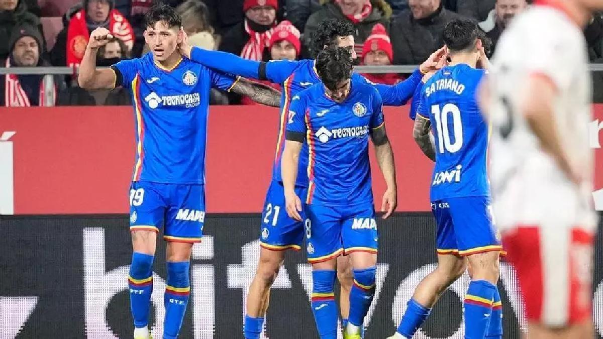 El Getafe no pudo mantener la diferencia contra el Girona y terminaron empatando en el último minuto