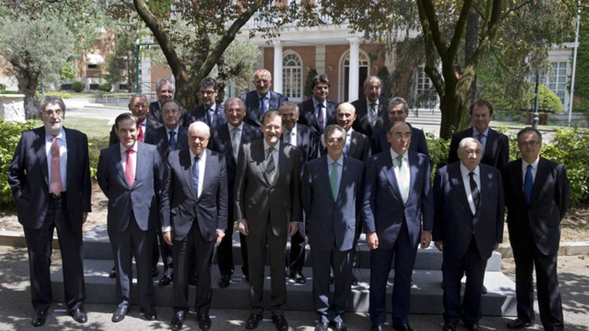 El presidente del Gobierno, Mariano Rajoy, en el encuentro con el Consejo Empresarial para la Competitividad, en Madrid.