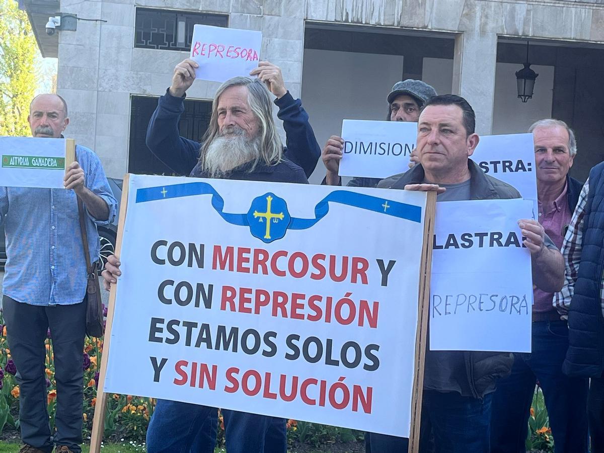 Protesta en Oviedo.