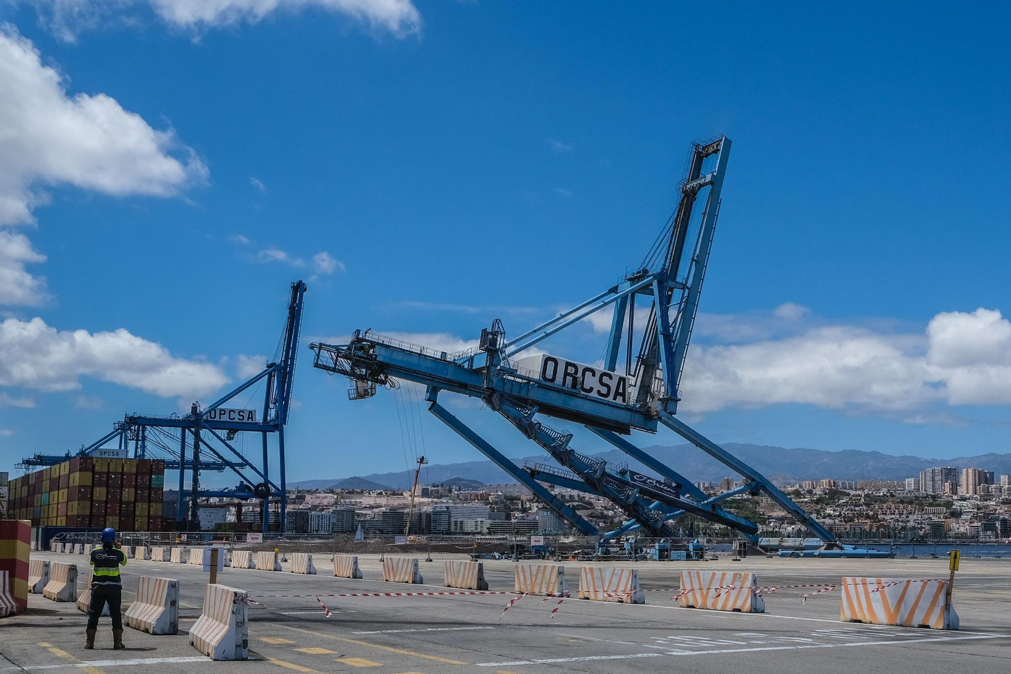 Desmontaje Grúa OPCSA en Puerto de Las Palmas