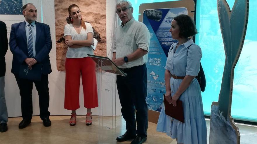 Mireia Mollà y Joan Ribó en la presentación de la exposición «Sense blau no hi ha verd»