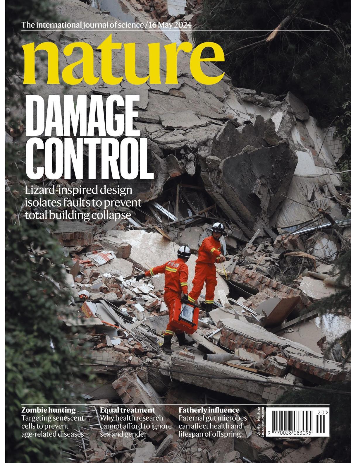 Portada de la revista Nature en 2024 que habla del proyecto Building Resilient