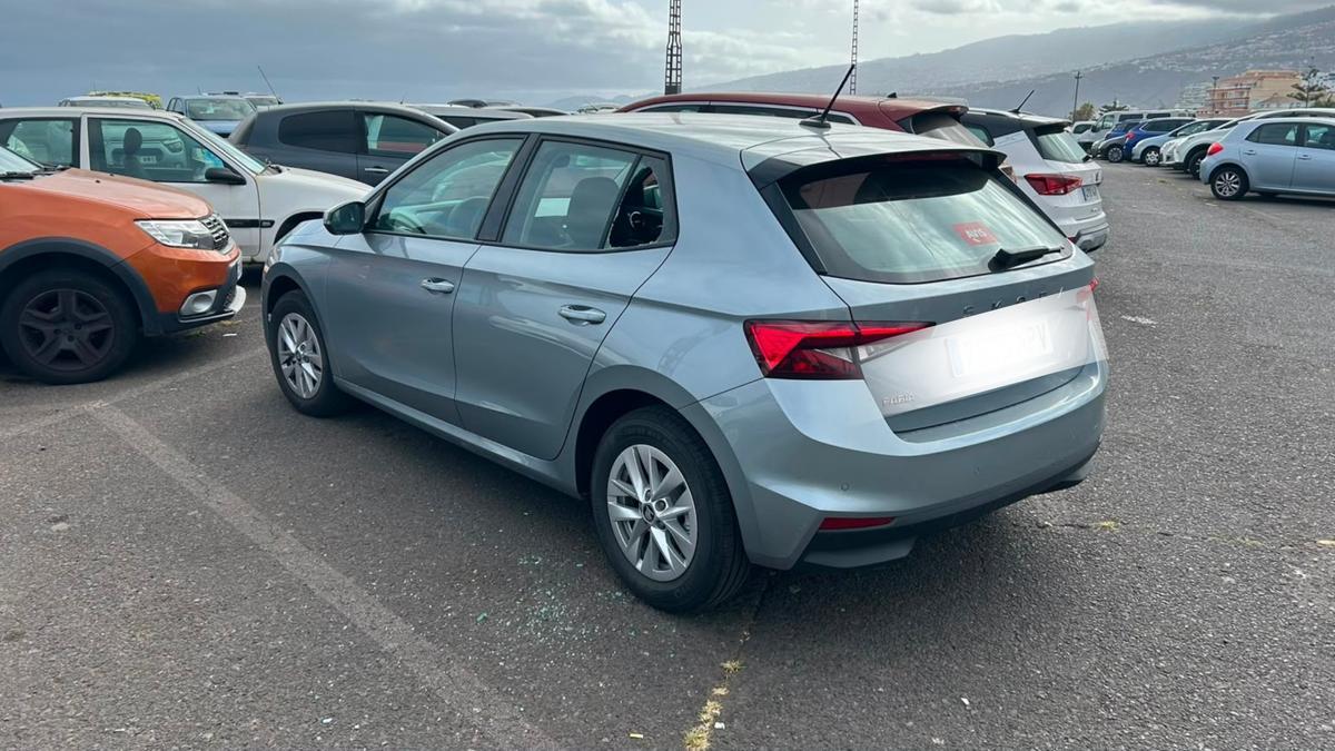 Uno de los coches afectados por la ola de vandalismo contra los vehículos de alquiler