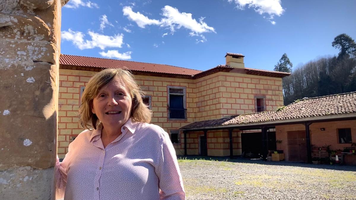 La hospitalera del albergue del monasterio, Gloria Fernández.