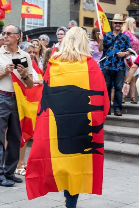 Manifestación en la capital grancanaria en contra del referéndum catalán