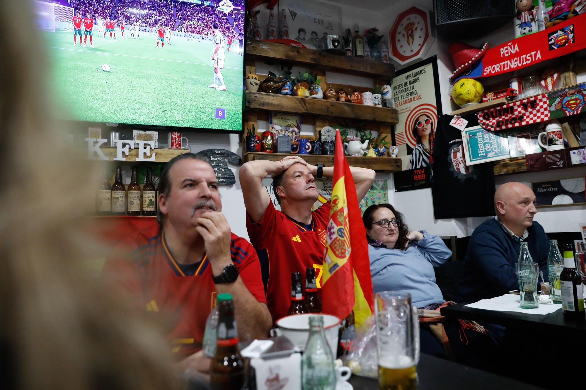 Así se vivió en Avilés la eliminación de España