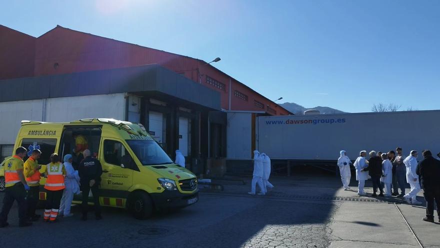 Dos ferits després de l&#039;esfondrament de part del fals sostre d&#039;una nau industrial d&#039;Olot