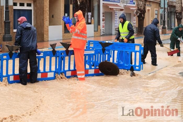 Temporal en Murcia: Los efectos de las lluvias en Los Alcázares y Cartagena
