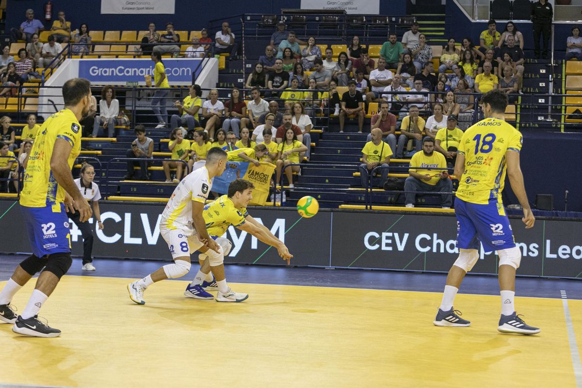 El CV Guaguas se luce con una victoria en su estreno en la CEV Champions League Volley 2025