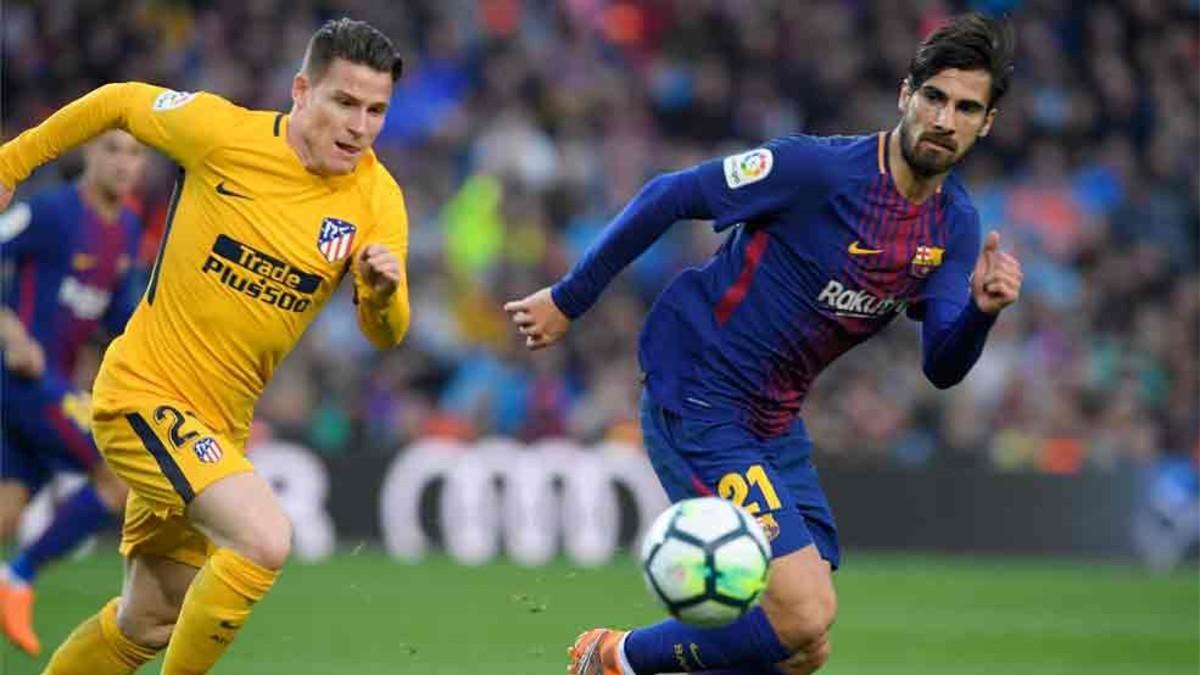 André Gomes, en el encuentro ante el Atlético de Madrid