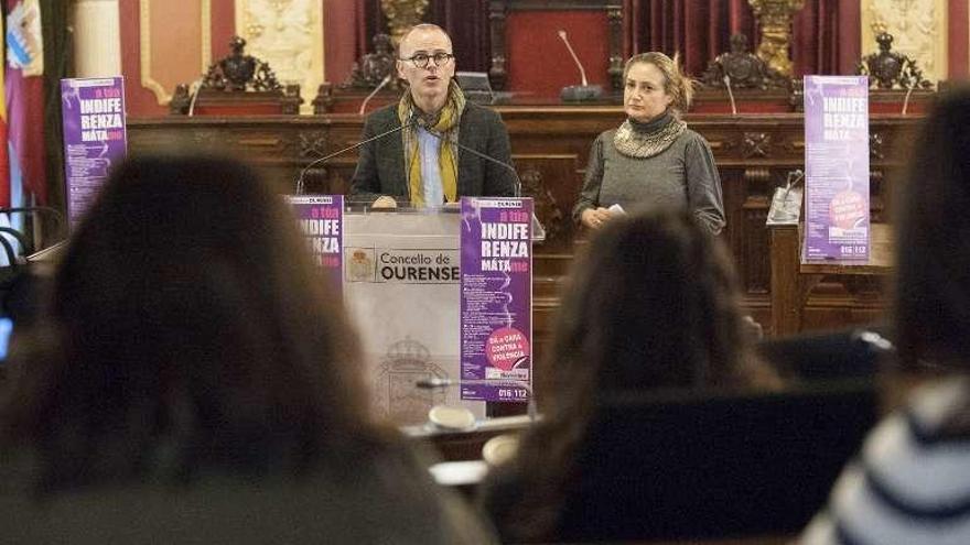 Jesús Vázquez y Sofía Godoy, en la presentación. // Brais Lorenzo