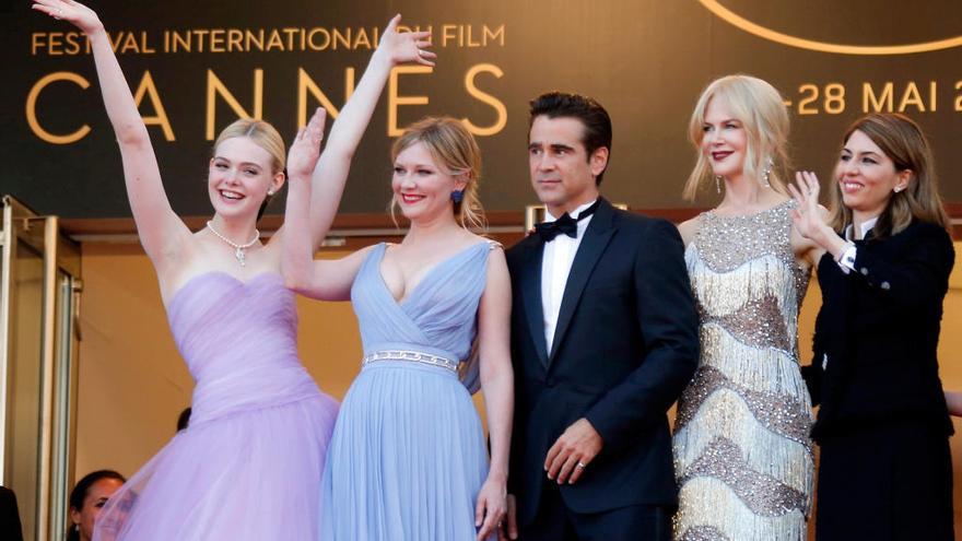 Colin Farrell, Kirsten Dust, Elle Fanning, Sofia Coppola y Nicole Kidman.