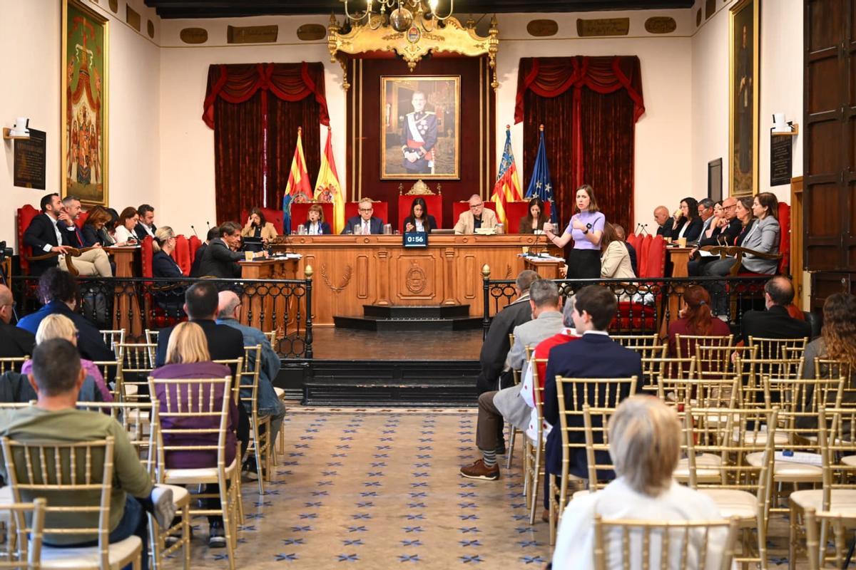 Una vista general del pleno ordinario de este martes.