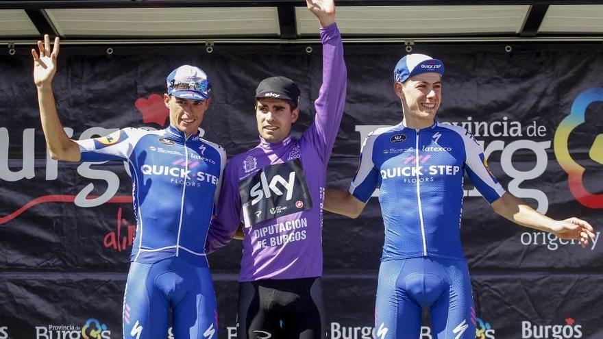 Enric Mas, Mikel landa y David de la Cruz en el podio final de Burgos.