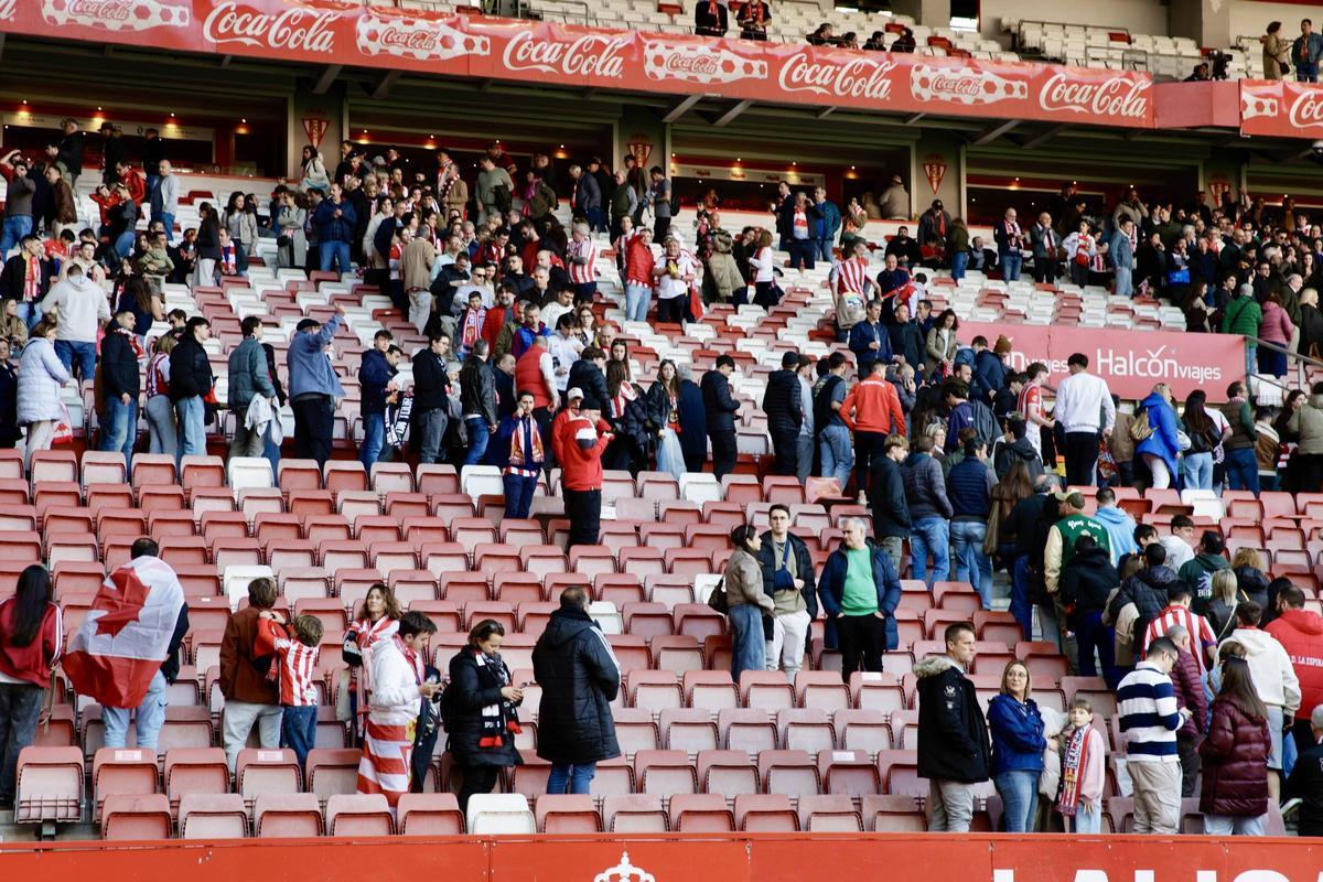 EN IMÁGENES: La suspensión del partido Sporting-Leganés por el fallecimiento de un aficionado
