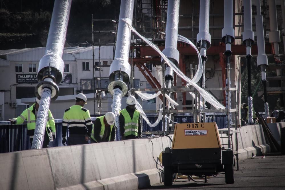 Obras del puente Fernando Reig en Alcoy