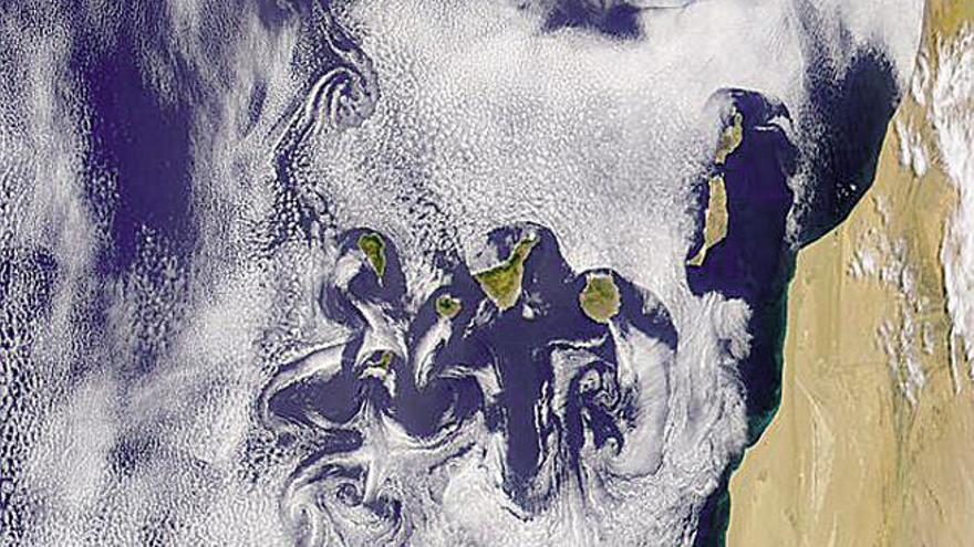 Imagen de Canarias desde la Estación Espacial.